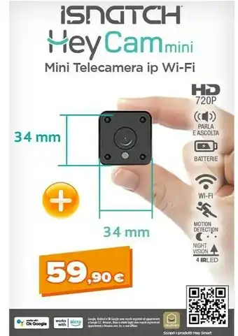Expert ISNATCH Mini Telecamera IP Wi-Fi offerta