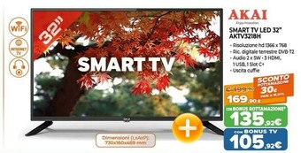 Expert Akai SMART TV AKTV3218H offerta