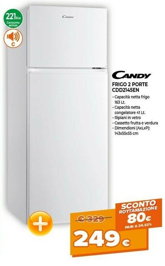 Expert Candy Frigo 2 Porte CDD2145EN offerta