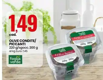 Eurospin Foglia Verde Olive Condite offerta