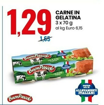 Eurospin Buon pascolo Carne In Gelatina 210 G(ml) offerta