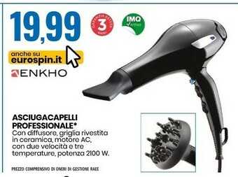Eurospin Asciugacapelli Professionale offerta