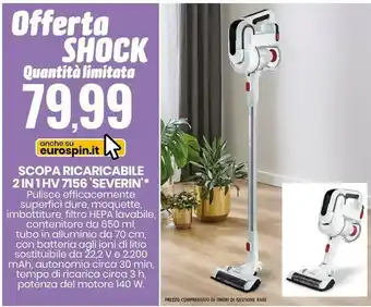 Eurospin Severin Scopa Ricaricabile 2 In1hv7156 S offerta