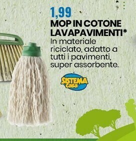 Eurospin Mop In Cotone Lavapavimenti offerta