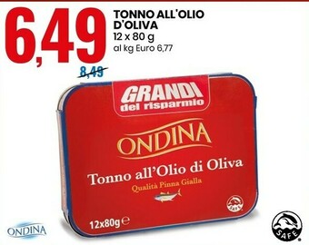 Eurospin Ondina Tonno All'olio D'oliva offerta