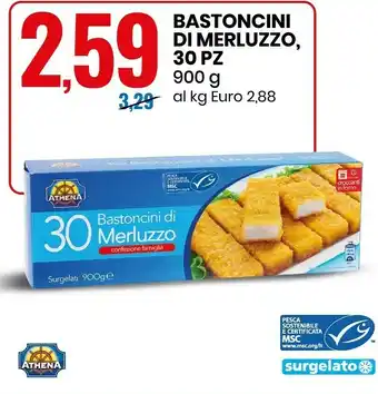 Eurospin Athena - Bastoncini Di Merluzzo Surgelati 900 G(ml) offerta
