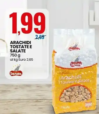 Eurospin Sibamba Arachidi Tostate Salate 750 G(ml) offerta
