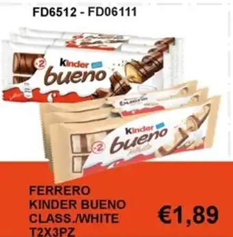 FERRERO KINDER BUENO CLASS./WHITE T2X3PZ