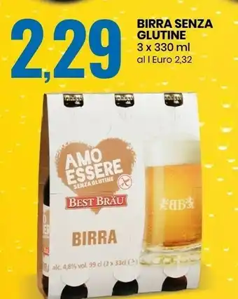 Eurospin Best Brau Birra Amo Essere Senza Glutine 990 G(ml) offerta