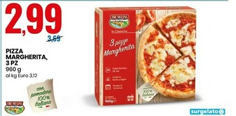 Eurospin Tre Mulini 3 Pizza Margherita 960 G(ml) offerta