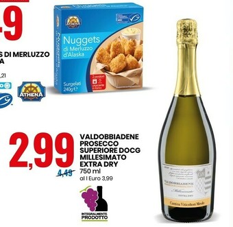 Eurospin Valdobbiadene Prosecco Superiore Docg Millesimato Extra Dry offerta