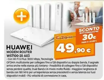 Expert Huawei Modem Router WS7100-20 AX3 offerta