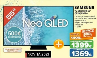Expert Samsung QE55QN90AAT 139,7 Cm (55") 4K Ultra HD Smart TV Wi-Fi Nero offerta