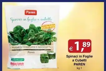 Docks Cash&Carry Paren Spinaci In Foglie A Cubetti offerta
