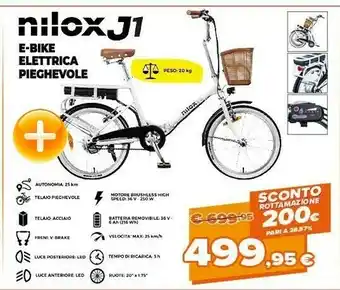 Expert Nilox J1 E-bike Elettrica Pighevole offerta