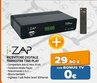 Expert Majestic Zap Ricevitore Digitale Terrestre T365 Play offerta