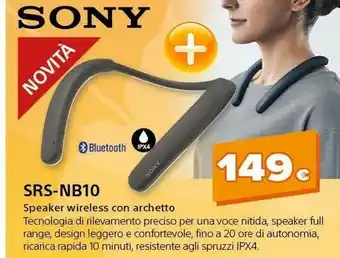 Expert Sony SRS-NB10 Nero offerta