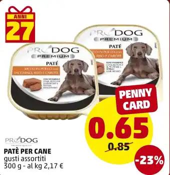 PENNY Pro Dog Patè Per Cane 300g offerta