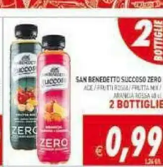 Supermercati Agorà San Benedetto Succoso Arancia Carota Limone Zero 600 G(ml) offerta