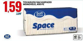 Eurospin Space Tovaglioli Salvaspazio Monovelo offerta