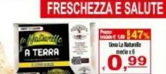 CTS Supermercati Le Naturelle 6 Uova Fresche Medie offerta
