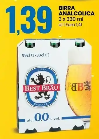 Eurospin Best Brau Birra Analcolica offerta