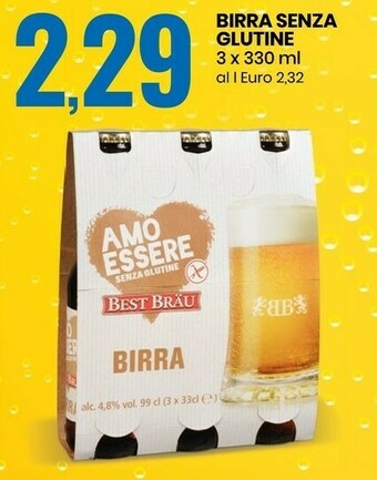Eurospin Best Brau Birra Amo Essere Senza Glutine 990 G(ml) offerta