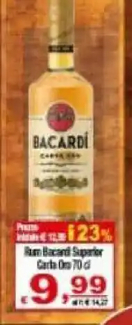 CTS Supermercati Bacardi BACARDÍ Carta Oro 0,7 L Gold Rum offerta