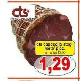 Gros Centro Toscano Salumi Capocollo Stagionato Meta' offerta