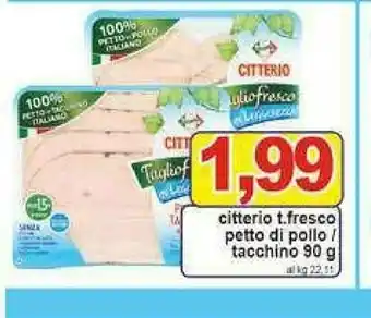 Gros Citterio Petto Di Pollo Al Forno Già Pronto 100 G(ml) offerta