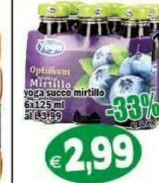 Gros Yoga Succo Mirtillo offerta