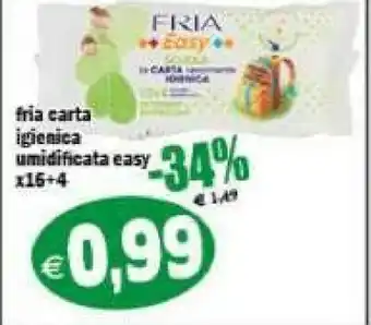 Il Castoro Supermercati Fria Carta Igienica Umidificata Easy offerta