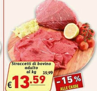 Ipercarni Straccetti Di Bovino Adulto offerta