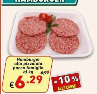Ipercarni Hamburger Alla Pizzaiola Pacco Famiglia offerta