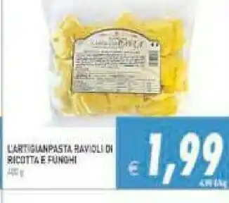 Gros L'artigian Pasta Ravioli Di Ricotta E Funghi offerta