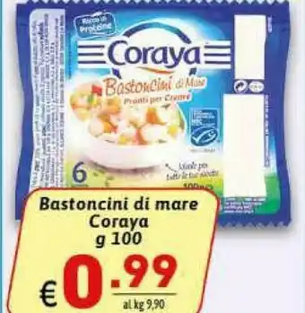 Ipercarni Coraya Bastoncini Di Mare Gusto Delicato 100 G(ml) offerta