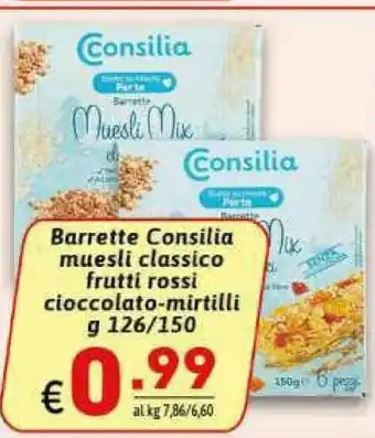 Ipercarni Consilia Muesli Mix Classiche 150 G(ml) offerta