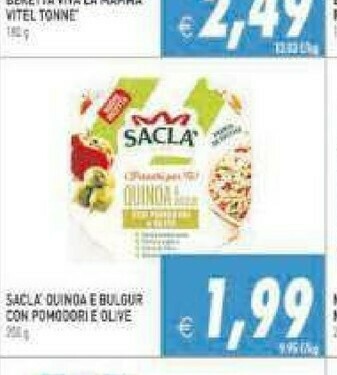 Gros Saclà Quinoa E Bulgur Con Pomodori E Olive 200 G(ml) offerta
