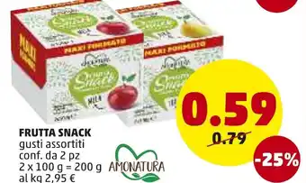 Amonatura Frutta Snack 2x100g