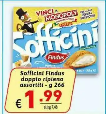 Findus Nuovi! Sofficini + Ripineo + Mozzarella + Golosi Che Mai Verdure Più Mozzarella 266 G(ml)