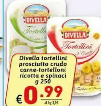 Gros Divella Tortellini Al Prosciutto Crudo 250 G(ml) offerta