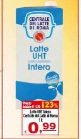 Centrale del latte di roma Latte Intero A Lunga Conservazione UHT 500 G(ml)