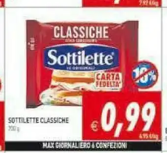 Pim Supermercati Mondelez Sottilette Le Originali Classiche 200 G(ml) offerta
