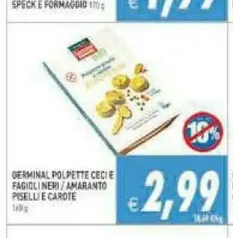 Germinal Polpette Fagioli Neri Ceci Bio 160 G(ml)