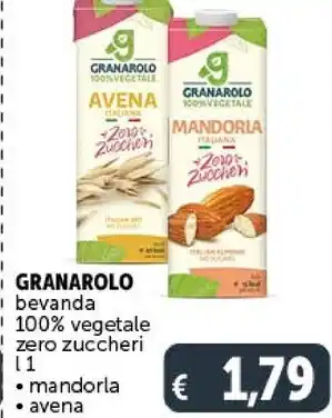Gourmet Déco Granarolo bevanda 100 % vegetale zero zuccheri mandorla offerta