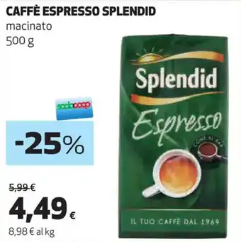 In Coop CAFFÈ ESPRESSO SPLENDID macinato 500 g offerta