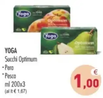 YOGA Succhi Optimum -Pera Pesca ml 200x3