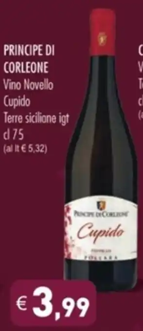 PRINCIPE DI CORLEONE Vino Novello Cupido Terre siciliane igt cl 75