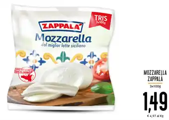 Conad Superstore Zappalá Mozzarella 3x100g offerta