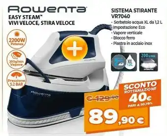 Expert Rowenta Sistema Stirante VR7040 offerta